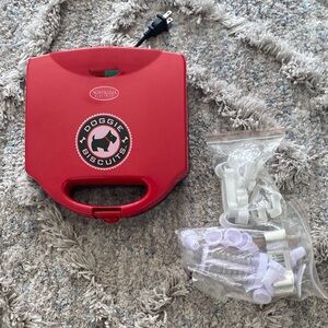Nostalgia Red Doggie Biscuit Maker with Accessories